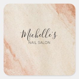 Dusty brown powder chic vierkante sticker