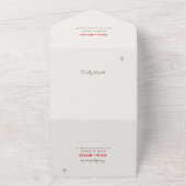 Dusty Brunt Sinaasappel Pioen Bloemen Herfst Bruil All In One Uitnodiging (Buitenkant)