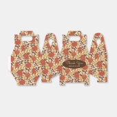 Dusty Brunt Sinaasappel Pioen Bloemen Herfst Bruil Bedankdoosjes (Uitgevouwen)