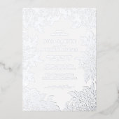 Dusty Brunt Sinaasappel Pioen Bloemen Herfst Bruil Folie Uitnodiging (Voorkant)