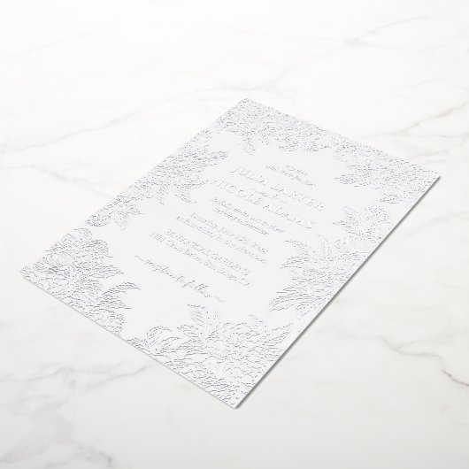 Dusty Brunt Sinaasappel Pioen Bloemen Herfst Bruil Folie Uitnodiging (Gedraaid)