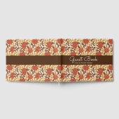 Dusty Brunt Sinaasappel Pioen Bloemen Herfst Bruil Gastenboek (Volledig)