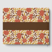 Dusty Brunt Sinaasappel Pioen Bloemen Herfst Bruil Gastenboek (Achterkant)