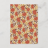 Dusty Brunt Sinaasappel Pioen Bloemen Herfst Bruil Informatiekaartje (Achterkant)