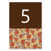 Dusty Brunt Sinaasappel Pioen Bloemen Herfst Bruil Kaart (Voorkant)