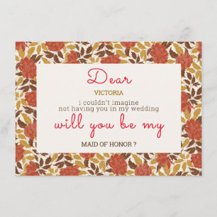 Dusty Brunt Sinaasappel Pioen Bloemen Herfst Bruil Menu