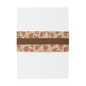 Dusty Brunt Sinaasappel Pioen Bloemen Herfst Bruil Uitnodigingen Wikkel (Achterkant Voorbeeld)