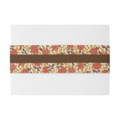 Dusty Brunt Sinaasappel Pioen Bloemen Herfst Bruil Uitnodigingen Wikkel (Achterkant Voorbeeld)