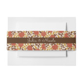 Dusty Brunt Sinaasappel Pioen Bloemen Herfst Bruil Uitnodigingen Wikkel (Voorkant Voorbeeld)