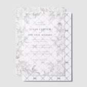 Dusty Brunt Sinaasappel Pioen Bloemen Herfst Bruil Vellum Uitnodigingen (Offset (Uitnodiging))