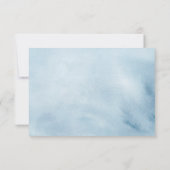 Dusty Bue Chinoiserie Baby shower Tea Party Bedankkaart (Achterkant)