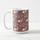 Dusty Burgundy Floral Moederdag Koffiemok (Links)