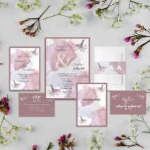 Dusty Burgundy Waterverf en Roos Gold Ampersand