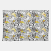 Dusty Cockatiels Tea Towel Theedoek (Horizontaal)
