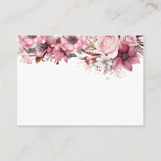 Dusty Coral Diaper Raffle Informatiekaartje (Achterkant)