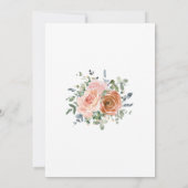 Dusty Coral Eucalyptus Botanical Wedding Kaart (Achterkant)