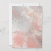 Dusty Coral Modern Abstract Vrijgezellenfeest Kaart (Achterkant)