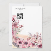 Dusty Coral QR Code Baby shower Kaart (Achterkant)