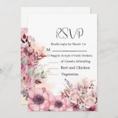 Dusty Coral QR Code Baby shower Save The Date (Voorkant / Achterkant)