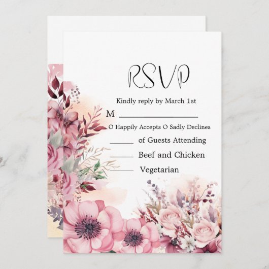Dusty Coral QR Code Baby shower Save The Date (Voorkant / Achterkant)