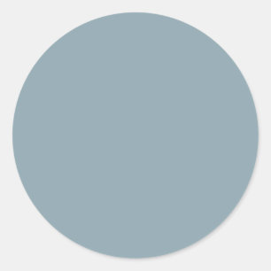 Dusty Cornflower Blauw Effen Kleur Ronde Sticker