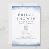 Dusty Cornflower Blauwe Waterverf Vrijgezellenfees Kaart (Voorkant)