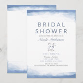 Dusty Cornflower Blauwe Waterverf Vrijgezellenfees Kaart (Voorkant / Achterkant)