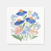 Dusty Cornflower Wildflower Meadow Baby Shower Servet (Voorkant)