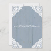 Dusty Country Blue Mason Jar Lace Vrijgezellenfees Kaart (Achterkant)