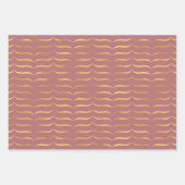 Dusty Deep Pink and Gold Inpakpapier Vel (Voorkant)