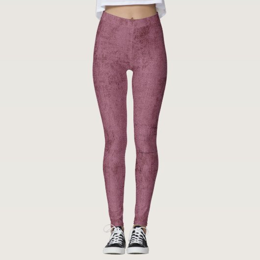 Dusty Deep Roos Suede Women's Leggings  (Voorkant)