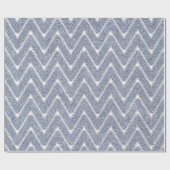 Dusty Denim Blue Chevron Pattern Cadeaupapier (Vlak)