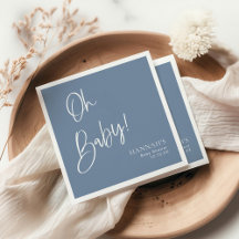 Dusty/ Denim Blue Oh Baby Baby shower