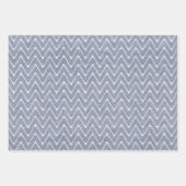 Dusty Denim Blue Small Chevron Pattern Inpakpapier Vel (Voorkant 3)