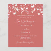 Dusty Earth stars budget huwelijksuitnodiging Flyer (Voorkant)