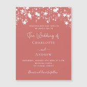 Dusty Earth sterren luxebruiloft Magnetische Uitnodiging (Voorkant)