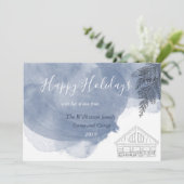 Dusty Elegance Photo Holiday Kaart (Staand voorkant)