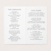 Dusty en Navy Blue Floral bruiloft programma's (Binnenkant ongevouwen)