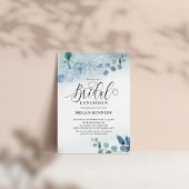 Dusty Eucalyptus Blauw Botanische Bruids Luncheon Kaart