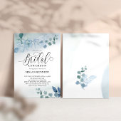 Dusty Eucalyptus Blauw Botanische Bruids Luncheon Kaart