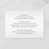 Dusty Eucalyptus Elegant Groen Bruiloft Details Informatiekaartje (Achterkant)