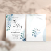 Dusty Eucalyptus Elegant groen bruiloft Kaart