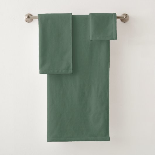 Dusty Eucalyptus Green Solid Color Bad Handdoek (Insitu)