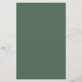 Dusty Eucalyptus Green Solid Color Briefpapier (Achterkant)