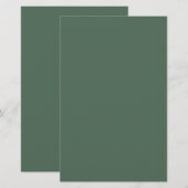 Dusty Eucalyptus Green Solid Color Briefpapier (Voorkant / Achterkant)
