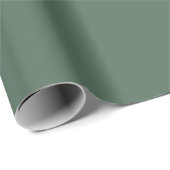Dusty Eucalyptus Green Solid Color Cadeaupapier (Rol Hoek)