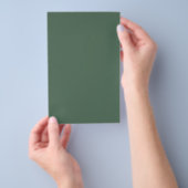 Dusty Eucalyptus Green Solid Color Flyer (Hand)