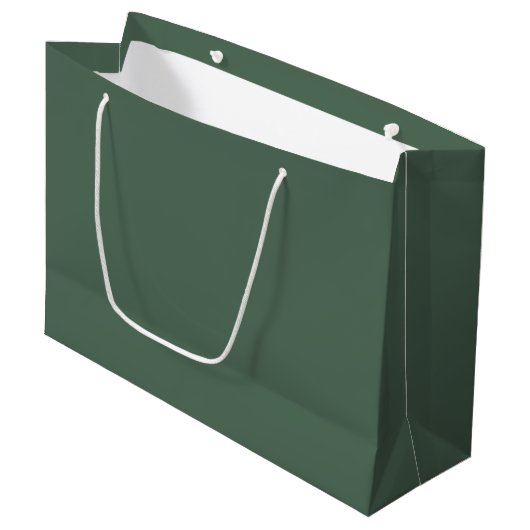 Dusty Eucalyptus Green Solid Color Groot Cadeauzakje (Voorkant Gekanteld)