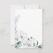 Dusty Eucalyptus Greenery Wedding Invitation Bedankkaart (Achterkant)