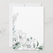 Dusty Eucalyptus Greenery Wedding Invitation Kaart (Achterkant)